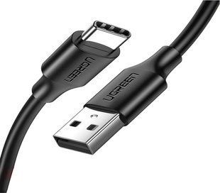 Кабель UGREEN US287 USB 2.0 To USB Type-C Cable Nickel Plating 3A 0.25m Black (60114) 278800 фото