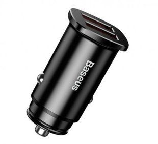 АЗП 2USB Baseus Square Metal QC 30W (CCALL-DS01) Black 214763 фото