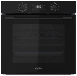 Духова шафа Whirlpool електрична, 71л, A+, дисплей, конвекція, телескопічні напрямні, чорний (OMK58HU1B) 370144 фото