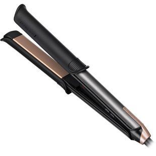 Випрямляч 2в1 Remington One Straight&Curl, 2в1 випрямляч та плойка, темп.режимів-5, 150-230С, кейс та рукавичка в комплекті, кераміка, чорний (S6077) 370846 фото