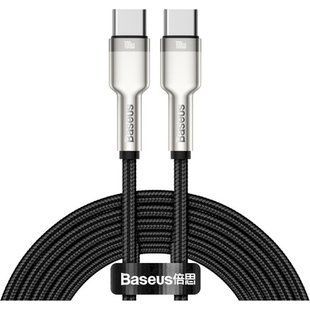 Кабель Baseus Cafule Metal Type-C To Type-C 100W 2М (CATJK-D01) Black 252343 фото