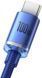 Кабель Baseus Crystal Shine Series Fast Charging Data USB кабель USB To Type-C 100 W 2M (CAJY000503) Blue 253538 фото 3