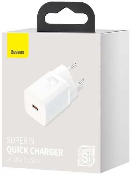 Зарядний Пристрій Baseus Super Si Quick Charger 1C 25W (CCSP020102) White 253860 фото