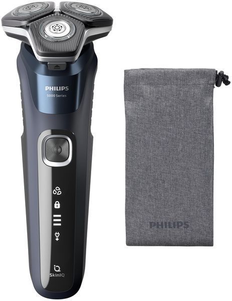 Бритва електр. Philips роторна Series 5000, 9Вт, бритв.головок-3, Li-Ion, сух.+волог., тример, синій (S5885/10) 368803 фото