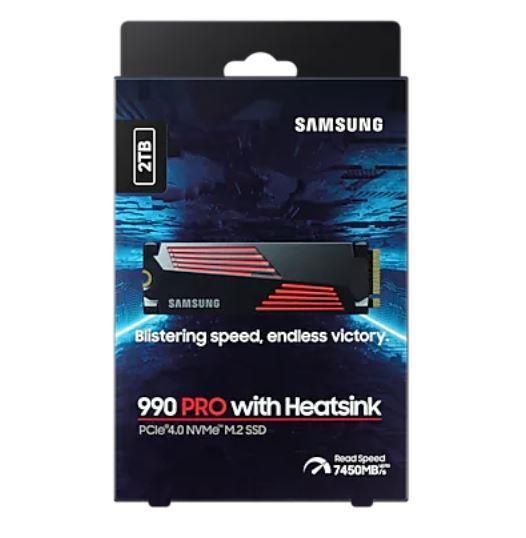 Твердотільний запам&rsquo;ятовувальний пристрій накопичувач (SSD) G4 M.2 NVME 2TB W/HS 990 PRO MZ-V9P2T0CW SAMSUNG 292446 фото