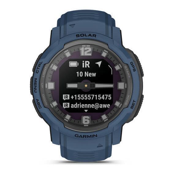 Смарт-годинник Garmin Instinct Crossover Solar Tidal Blue (010-02730-12,010-02730-02) 286497 фото