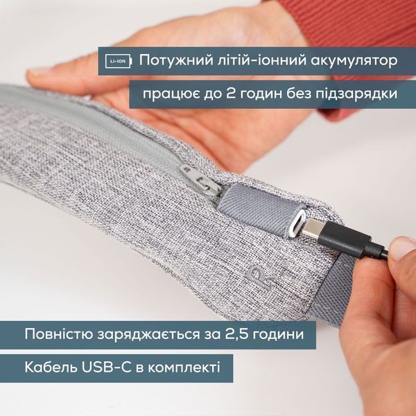 Масажер Beurer для тіла, літій- іонний акум., вага - 1,159кг, змінний чохол, сірий (MG_154) 369720 фото