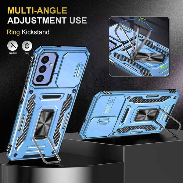 Ударостійкий чохол Camshield Army Ring для Samsung Galaxy M34 5G Блакитний / Light Blue 283617 фото