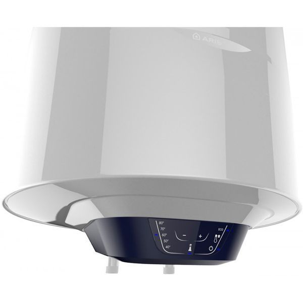 Водонагрівач електр. Ariston круглий BLU1 ECO PL DRY, 80л, 1,8кВт, сухий тен, мех. кер-ння, B, Італія, білий 363498 фото