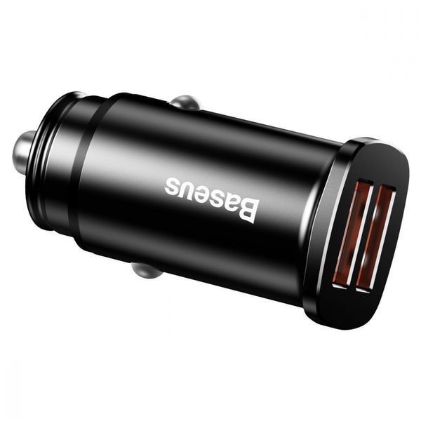 АЗП 2USB Baseus Square Metal QC 30W (CCALL-DS01) Black 214763 фото