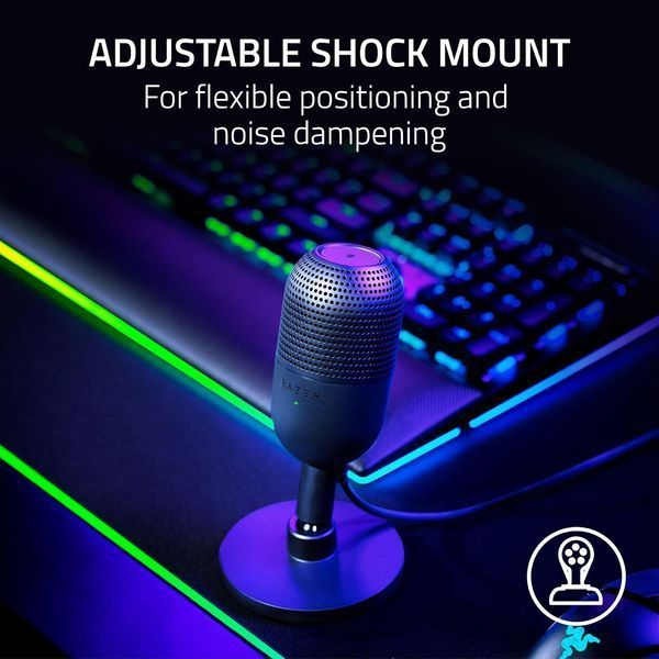 Мікрофон геймінговий Razer Seiren V3 Mini, Omni, USB-A, 1.2м, чорний (RZ19-05050100-R3M1) 376112 фото