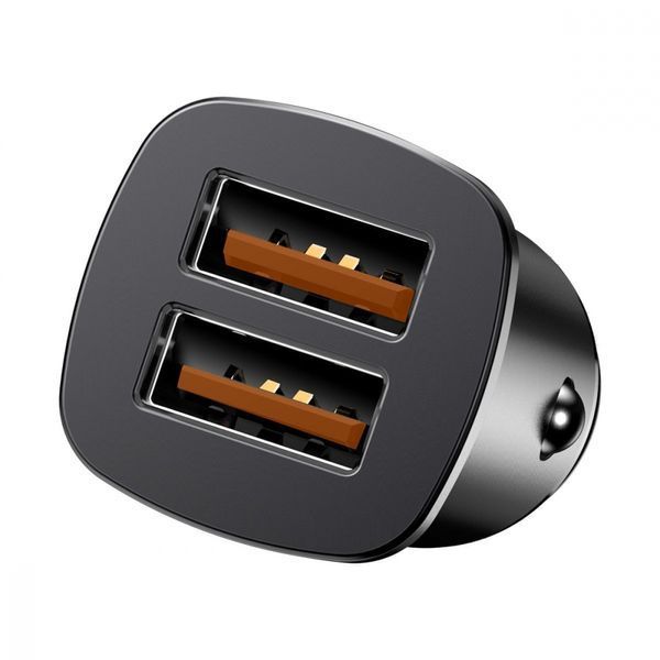 АЗП 2USB Baseus Square Metal QC 30W (CCALL-DS01) Black 214763 фото