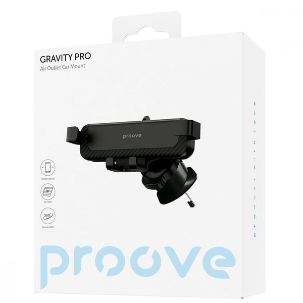 Автомобільний тримач Proove Gravity Pro Air Outlet Car Mount (CHGP00000001) Black 287026 фото