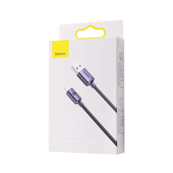 Кабель Baseus Crystal Shine Series Fast Charging Data USB кабель USB To Type-C 100 W 2M (CAJY000503) Blue 253538 фото
