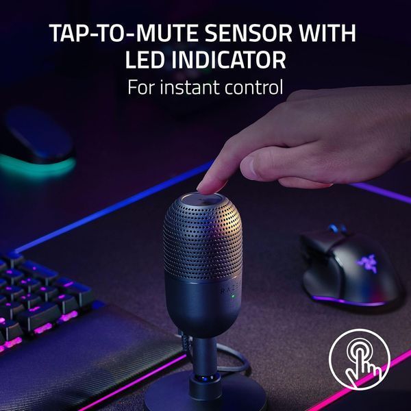Мікрофон геймінговий Razer Seiren V3 Mini, Omni, USB-A, 1.2м, чорний (RZ19-05050100-R3M1) 376112 фото