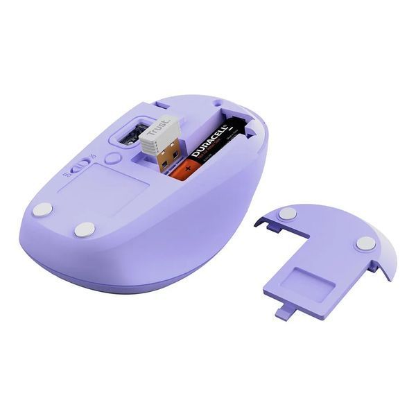Миша Trust Yvi+ Compact Multi-Device, WL/BT/USB-A, фіолетовий 392636 фото