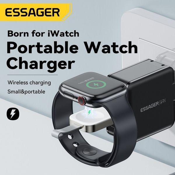 Безпровідний Зарядний пристрій ESSAGER Yibay Smart Watch Wirless Charger With USB A Port (EWXA-YB02-Z) White 355938 фото