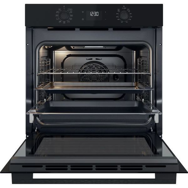 Духова шафа Whirlpool електрична, 71л, A+, дисплей, конвекція, телескопічні напрямні, чорний (OMK58HU1B) 370144 фото