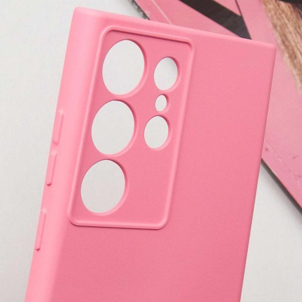 Чохол TPU GETMAN Liquid Silk Full Camera для Samsung Galaxy S24 Ultra Рожевий / Pink 397593 фото