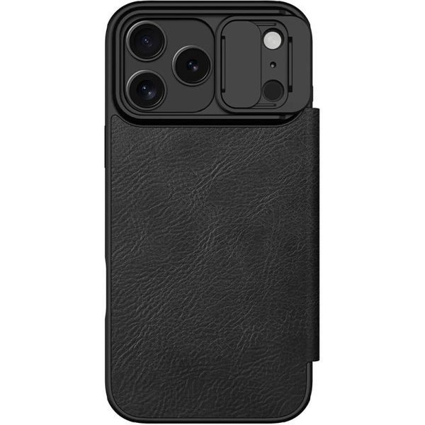 Шкіряний чохол-книжка Nillkin Qin Pro Camshield для Apple iPhone 17 Pro (6.3") Black 401087 фото