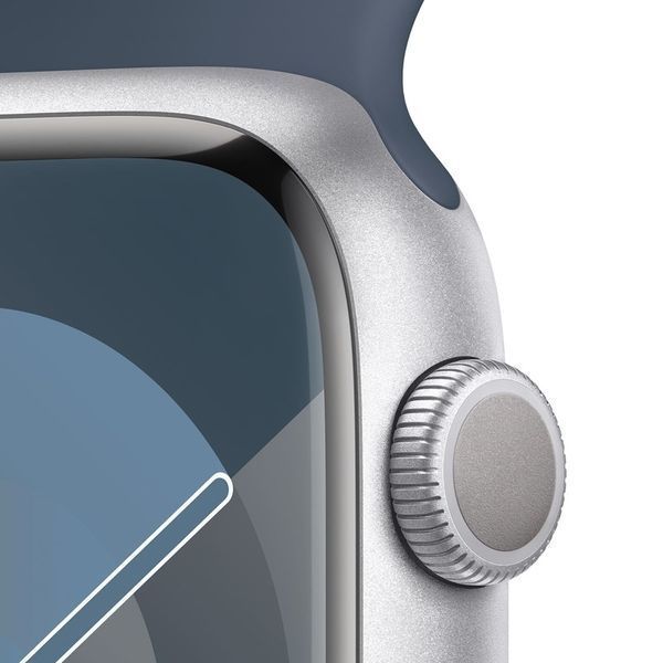 Смарт-годинник Apple Watch Series 9 GPS 41mm Silver Aluminium Case With Storm Blue Sport Band M/L MR913 276864 фото