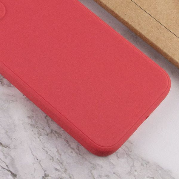 Силіконовий чохол Candy Full Camera для Apple iPhone 12 (6.1") Червоний / Camellia 205938 фото