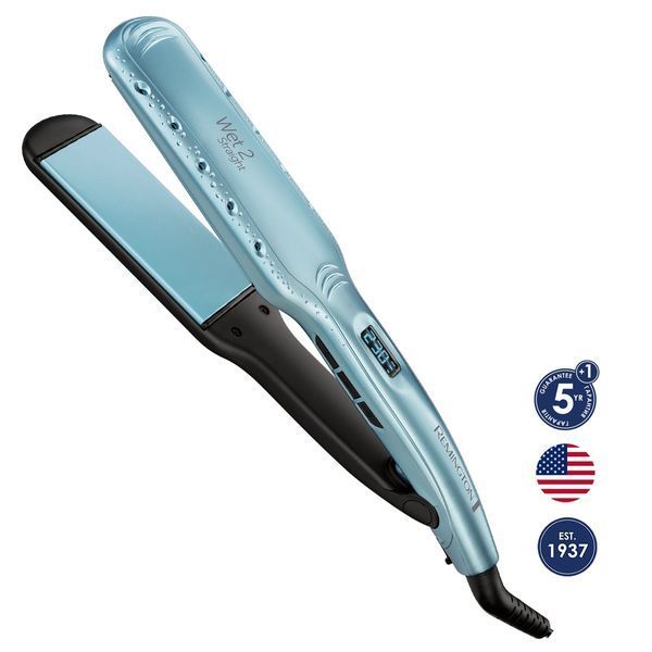 Випрямляч Remington Wet 2 Straight, 62Вт, темп.режимів-10, 140-230С, дисплей, кераміка, блакитний (S7350) 368807 фото