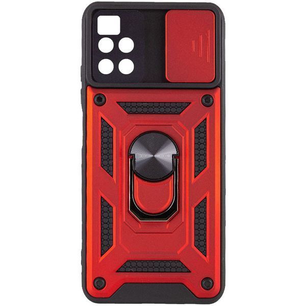 Ударостійкий чохол Camshield Serge Ring для Xiaomi Poco M4 Pro 5G Червоний 244677 фото