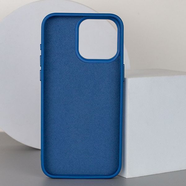 Шкіряний чохол Bonbon Leather Metal Style with MagSafe для Apple iPhone 15 Plus (6.7") Синій / Indigo 286120 фото