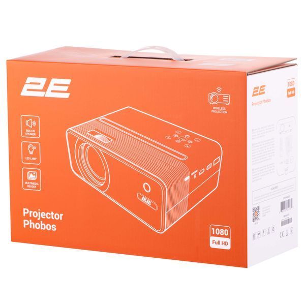 Проєктор 2E Phobos FHD, 200 lm, LED, 1.3, WiFi (2EPJPHOBOS) 364827 фото