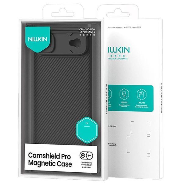 Карбонова накладка Nillkin CamShield Pro Magnetic для Apple iPhone 17 Air (6.5") Transparent black 401051 фото