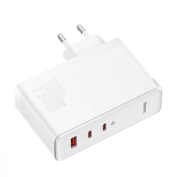 Зарядний Пристрій Baseus GaN5 Pro 140W 2 x Type-C + USB + Кабель Type-C - Type-C (CCGP100201) black 268696 фото