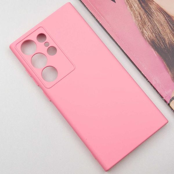 Чохол TPU GETMAN Liquid Silk Full Camera для Samsung Galaxy S24 Ultra Рожевий / Pink 397593 фото