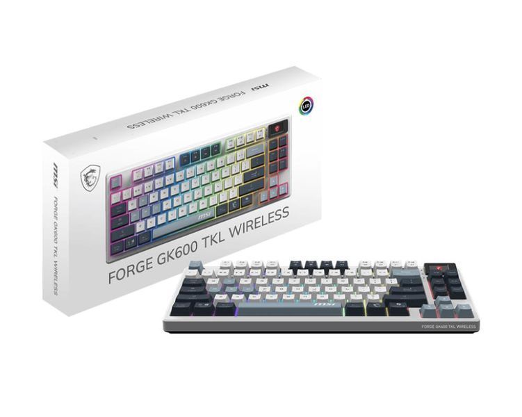 Клавіатура GAMING WHITE UA FORGE GK600 TKL MSI 359104 фото