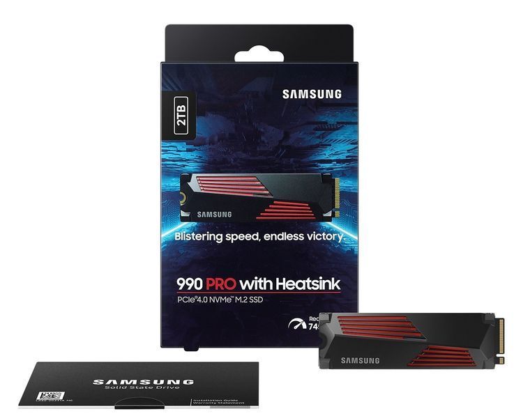 Твердотільний запам&rsquo;ятовувальний пристрій накопичувач (SSD) G4 M.2 NVME 2TB W/HS 990 PRO MZ-V9P2T0CW SAMSUNG 292446 фото