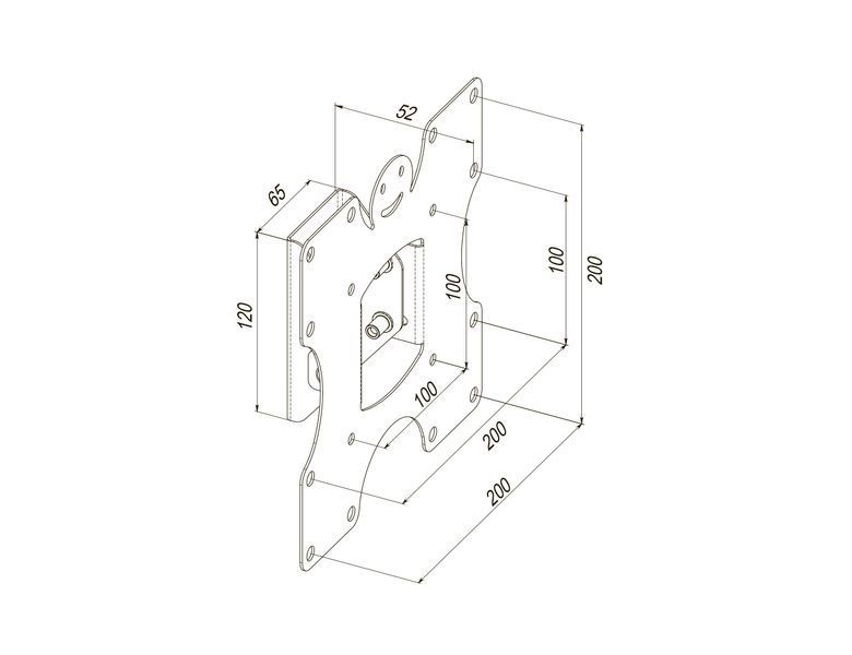 Кріплення ТВ з кутом нахилу KSL WMB-4021N 19-43" 372755 фото