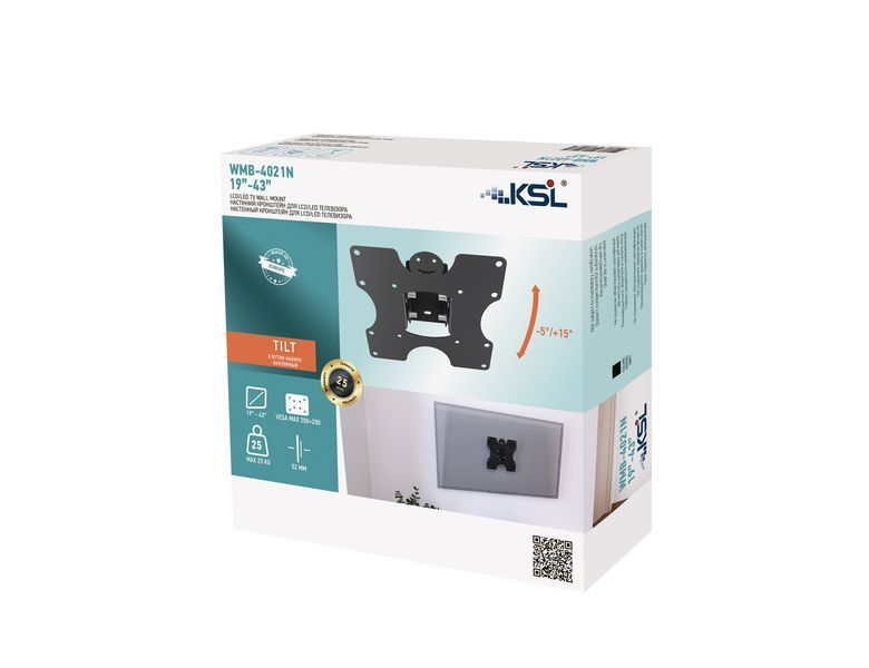 Кріплення ТВ з кутом нахилу KSL WMB-4021N 19-43" 372755 фото