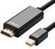 Кабель UGREEN MD101 Mini DP Male To HDMI Cable 4K 1.5m (20848) Black 314311 фото 1