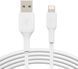 Кабель USB-A > Lightning заряджання/синхронізації Belkin 1м, 12Вт, PVC, білий (CAA001BT1MWH) 369454 фото 1