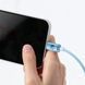 Кабель Baseus Crystal Shine Series Fast Charging Data USB кабель USB To IP 2.4A 2m (CAJY001203) Sky Blue 260564 фото 5