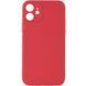 Силіконовий чохол Candy Full Camera для Apple iPhone 12 (6.1") Червоний / Camellia 205938 фото 1