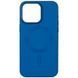 Шкіряний чохол Bonbon Leather Metal Style with MagSafe для Apple iPhone 15 Plus (6.7") Синій / Indigo 286120 фото 1