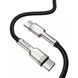 Кабель Baseus Cafule Metal Type-C To Type-C 100W 2М (CATJK-D01) Black 252343 фото 2