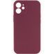 Чохол Silicone Case Full Camera Protective (AA) NO LOGO для Apple iPhone 12 (6.1") Бордовий / Plum 288627 фото 1