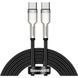 Кабель Baseus Cafule Metal Type-C To Type-C 100W 2М (CATJK-D01) Black 252343 фото 1