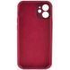 Чохол Silicone Case Full Camera Protective (AA) NO LOGO для Apple iPhone 12 (6.1") Бордовий / Plum 288627 фото 2