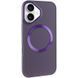 TPU чохол Bonbon Metal Style with MagSafe для Apple iPhone 16 (6.1") Фіолетовий / Dark Purple 322891 фото 8