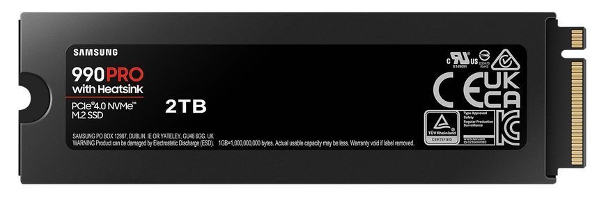 Твердотільний запам&rsquo;ятовувальний пристрій накопичувач (SSD) G4 M.2 NVME 2TB W/HS 990 PRO MZ-V9P2T0CW SAMSUNG 292446 фото