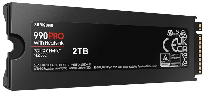 Твердотільний запам&rsquo;ятовувальний пристрій накопичувач (SSD) G4 M.2 NVME 2TB W/HS 990 PRO MZ-V9P2T0CW SAMSUNG 292446 фото
