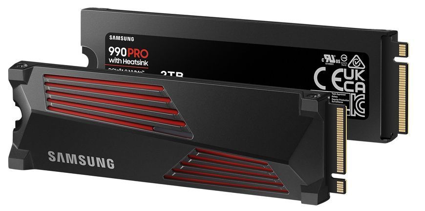 Твердотільний запам&rsquo;ятовувальний пристрій накопичувач (SSD) G4 M.2 NVME 2TB W/HS 990 PRO MZ-V9P2T0CW SAMSUNG 292446 фото